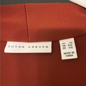 Susan Graver Terracotta cardigan/cover up , beautiful fall color size 3X